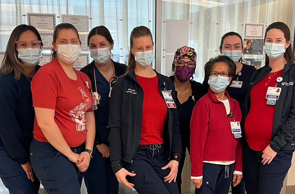 Princeton Health staff members Go Red for Women 2023